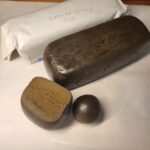 hashish brick and temple ball displayed