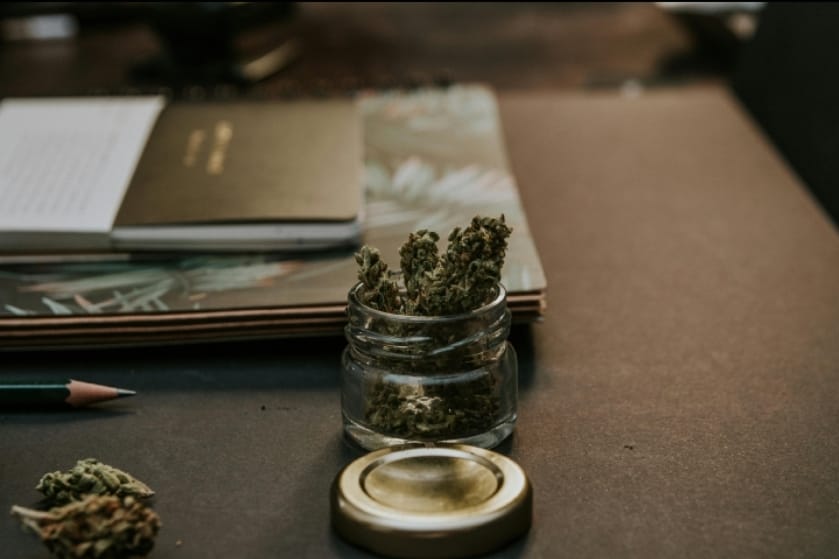 Cannabis on a Desk for Organic CBD LLC