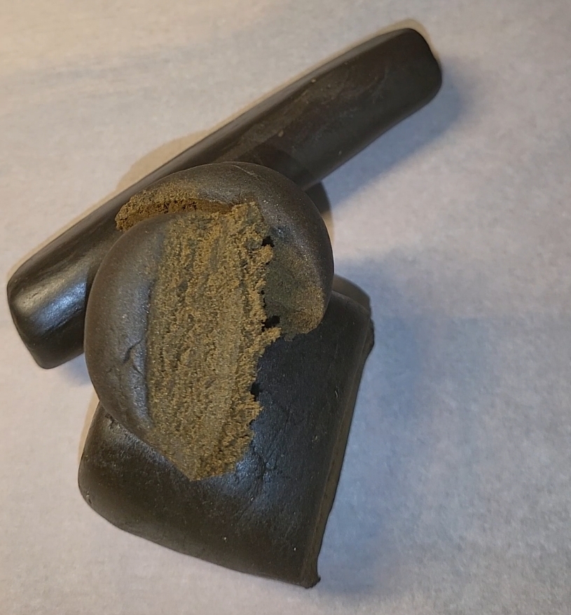 hashish displayed and cut open for organic cbd llc